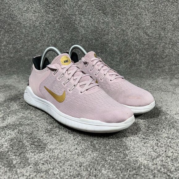 Nike Free RN 2018 942837-501 Women's Size 8.5 Pink Gold Running Shoes Used - Picture 2 of 11